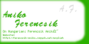 aniko ferencsik business card